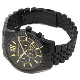 Michael Kors Lexington Chronograph Black Dial Black Steel Strap Watch for Men - MK8603 Authentic Buy Shop Now