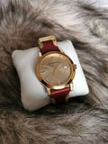 Burberry The City Gold Dial Orange Leather Strap Watch for Women - BU9017 Authentic Buy Shop Now