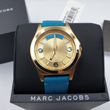 Marc Jacobs Baby Dave Gold Dial Blue Leather Strap Watch for Women - MBM1263 Authentic Buy Shop Now