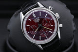 Tag Heuer Carrera Automatic Chronograph Red Dial Black Leather Strap Watch for Men - CBK221G.FC6479 Authentic Buy Shop Now