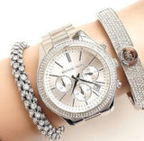 Michael Kors Kerry Silver Tone Silver Steel Strap Watch for Women - MK3311 Authentic Buy Shop Now
