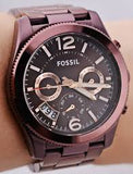 Fossil Perfect Boyfriend Multifunction Maroon Dial Maroon Steel Strap Watch for Women - ES4110 Authentic Buy Shop Now