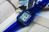 Guess Stealth Blue Dial Blue Rubber Strap Watch for Men - GW0270G3 Authentic Buy Shop Now