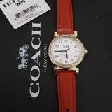 Coach Madison White Dial Red Leather Strap Watch for Women - 14502400 Authentic Buy Shop Now