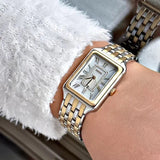 Fossil Raquel Three Hand Mother of Pearl Dial Two Tone Steel Strap Watch For Women - ES5305 Authentic Buy Shop Now