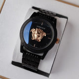 Versace Palazzo Empire Black Dial Black Steel Strap Watch for Men - VERD00518 Authentic Buy Shop Now