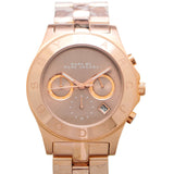 Marc Jacobs Blade Chronograph Brown Dial Rose Gold Steel Strap Watch for Women - MBM3308 Authentic Buy Shop Now