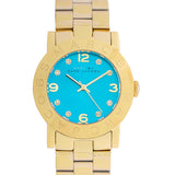 Marc Jacobs Amy Blue Dial Gold Steel Strap Watch for Women - MBM3220 Authentic Buy Shop Now