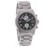 Marc Jacobs Larry Chronograph Black Dial Silver Steel Strap Watch for Men - MBM5050 Authentic Buy Shop Now