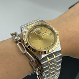 Tudor Royal Automatic Diamonds Gold Dial Two Tone Steel Strap Watch for Men - M28603-0006 Authentic Buy Shop Now