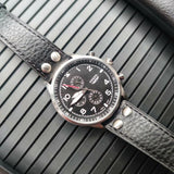 Fossil Retro Pilot Chronograph Black Dial Black Leather Strap Watch for Men - FS5806 Authentic Buy Shop Now
