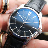 Maurice Lacroix Pontos Date Automatic Black Dial Black Leather Strap Watch For Men - PT6148-SS001-330 Authentic Buy Shop Now