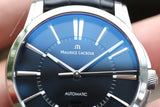 Maurice Lacroix Pontos Date Automatic Black Dial Black Leather Strap Watch For Men - PT6148-SS001-330 Authentic Buy Shop Now