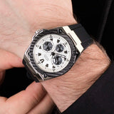 Guess Legacy White Dial Black Rubber Strap Watch For Men - W1049G3 Authentic Buy Shop Now
