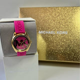 Michael Kors Janelle Quartz Pink Dial Pink Rubber Strap Watch For Women - MK7349 Authentic Buy Shop Now