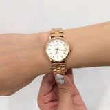 Marc Jacobs Baker White Dial Rose Gold Steel Strap Watch for Women - MBM3248 Authentic Buy Shop Now