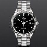 Tudor Style Automatic Black Dial Silver Steel Strap Watch for Men - M12710-0003 Authentic Buy Shop Now