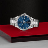 Tudor Style Automatic Blue Dial Silver Steel Strap Watch for Men - M12710-0013 Authentic Buy Shop Now