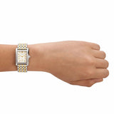 Tory Burch Eleanor White Dial Two Tone Steel Strap Watch for Women - TBW1070 Authentic Buy Shop Now