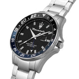Maserati SFIDA Limited Edition Black Dial Silver Steel Strap Watch for Men - R8853140011 Authentic Buy Shop Now