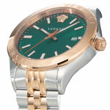Versace Hellenyium Quartz Green Dial Two Tone Steel Strap Watch for Men - VEVK01324 Authentic Buy Shop Now