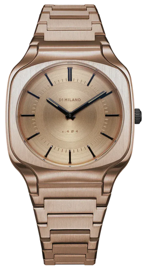 D1 Milano Square Champagne Gold Dial Gold Steel Strap Watch for Unisex - D1-SQBJ04 Authentic Buy Shop Now