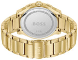Hugo Boss Peak Chronograph Olive Green Dial Gold Steel Strap Watch for Men - 1514190 Authentic Buy Shop Now