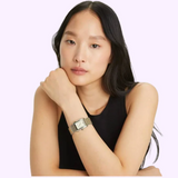 Tory Burch Eleanor White Dial Two Tone Steel Strap Watch for Women - TBW1070 Authentic Buy Shop Now
