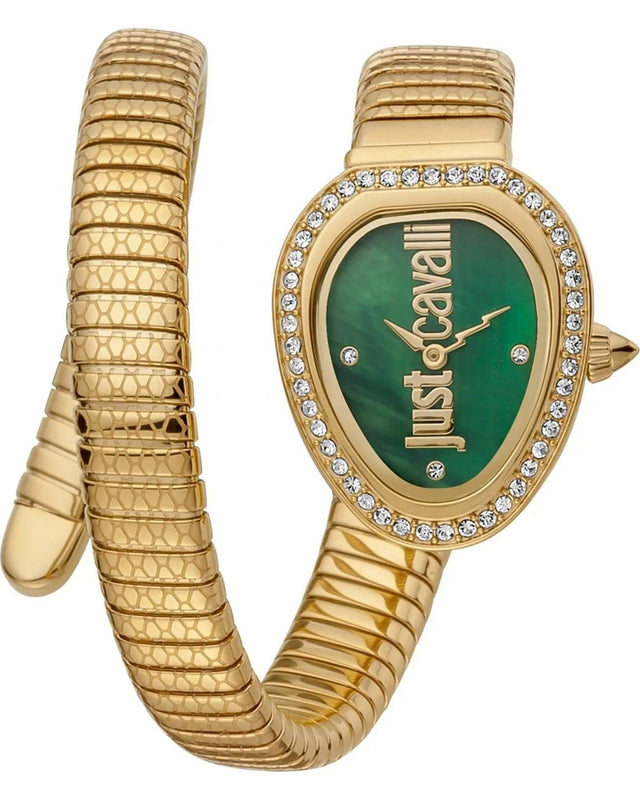 Just Cavalli Solo Green Dial Gold Steel Strap Watch for Women - JC1L167M0025 Authentic Buy Shop Now