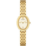 Tory Burch Oval White Dial Gold Steel Strap Watch for Women - TBW6032 Authentic Buy Shop Now