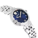Versace Daphnis Analog Blue Dial Silver Steel Strap Watch for Women - VEOCA0124 Authentic Buy Shop Now
