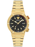 Versace Greca Logo Quartz Black Dial Gold Steel Strap Watch for Men - VE8G00624 Authentic Buy Shop Now