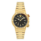 Versace Greca Logo Quartz Black Dial Gold Steel Strap Watch for Men - VE8G00624 Authentic Buy Shop Now