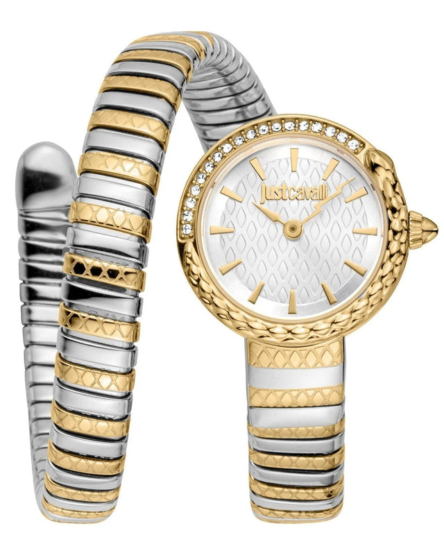 Just Cavalli Enchanting Silver Dial Two Tone Steel Strap Watch for Women - JC1L301M0065 Authentic Buy Shop Now