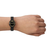 Tory Burch Oval Black Dial Black Steel Strap Watch for Women - TBW6035 Authentic Buy Shop Now