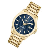 Hugo Boss Strike Blue Dial Gold Steel Strap Watch for Men - 1514172 Authentic Buy Shop Now