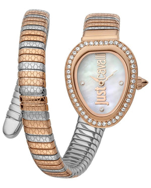 Just Cavalli Solo Mother of Pearl Dial Two Tone Steel Strap Watch for Women - JC1L167M0065 Authentic Buy Shop Now