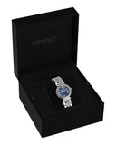 Versace Daphnis Analog Blue Dial Silver Steel Strap Watch for Women - VEOCA0124 Authentic Buy Shop Now