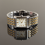 Tory Burch Eleanor White Dial Two Tone Steel Strap Watch for Women - TBW1070 Authentic Buy Shop Now