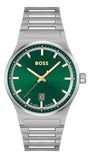 Hugo Boss Candor Green Dial Silver Steel Strap Watch for Men - 1514079 Authentic Buy Shop Now