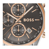 Hugo Boss Grand Prix Chronograph Grey Dial Two Tone Steel Strap Watch for Men - 1514252 Authentic Buy Shop Now