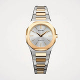 D1 Milano Ultra Thin Silver Dial Two Tone Steel Strap Watch for Women - D1-UTBL34 Authentic Buy Shop Now