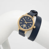 Tory Burch Collins Quartz Blue Dial Blue Leather Strap Watch for Women - TBW1303 Authentic Buy Shop Now