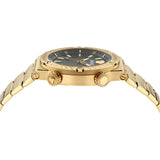 Versace Greca Logo Quartz Black Dial Gold Steel Strap Watch for Men - VE8G00624 Authentic Buy Shop Now