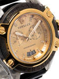Versace Icon Active Chrono Gold Dial Black Silicone Strap Unisex Watch - VEZ701623 Authentic Buy Shop Now