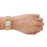 Tory Burch Eleanor Mother of Pearl Pink Dial Gold Steel Strap Watch for Women - TBW1077 Authentic Buy Shop Now