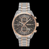 Hugo Boss Grand Prix Chronograph Grey Dial Two Tone Steel Strap Watch for Men - 1514252 Authentic Buy Shop Now