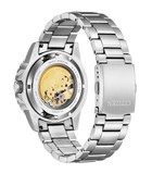 Citizen Mechanical Automatic Orange Dial Silver Steel Strap Watch for Men - NJ0128-80X Authentic Buy Shop Now