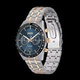 Hugo Boss Tourmaster Chronograph Blue Dial Two Tone Steel Strap Watch for Men - 1514288 Authentic Buy Shop Now