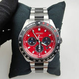 Seiko Prospex Speedtimer Solar Chronograph Datsun 240Z Collaboration Limited Edition Red Dial Two Tone Steel Strap Watch for Men - SBDL123 Authentic Buy Shop Now